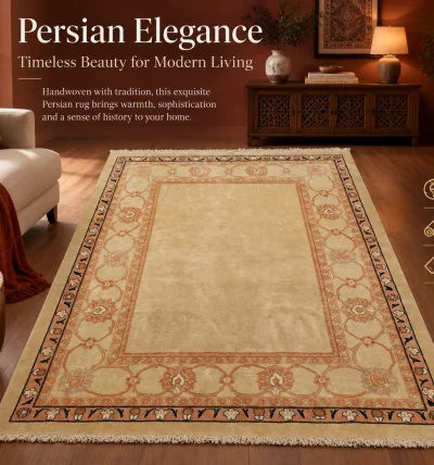 Handwoven Persian Tabriz Elegance Rug  (2.62m x 2.16m)