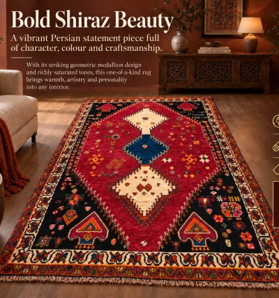Authentic Persian Shiraz Rug  (310cm x 140cm)